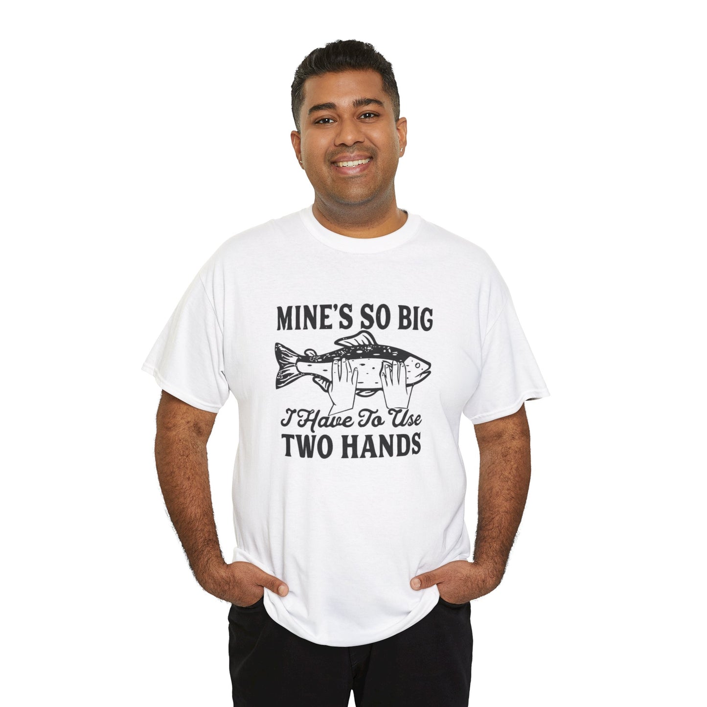 Funny Fishing Graphic T Shirt Big Jokes Humor Men's Heavy Cotton Tee