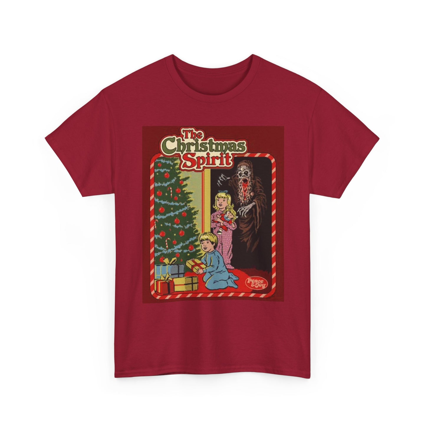 The Christmas Spirit Graphic T Shirt Funny Holidays Santa Unisex Heavy Cotton