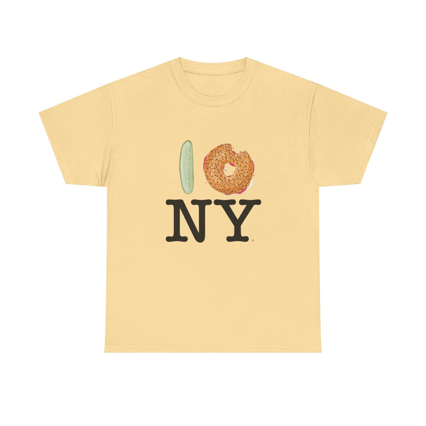 I Love New York City Bagel Shop Graphic T Shirt Unisex NEW Heavy Cotton Tee