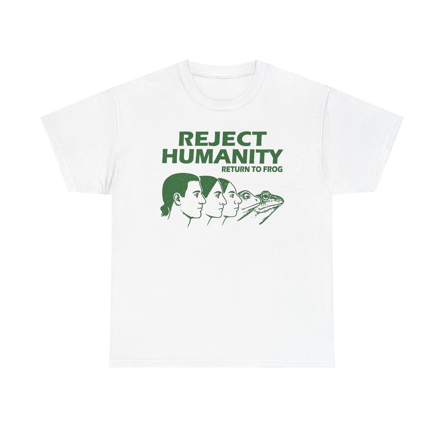Reject Humanity Funny Frog Graphic T Shirt Men's Heavy Cotton Tee