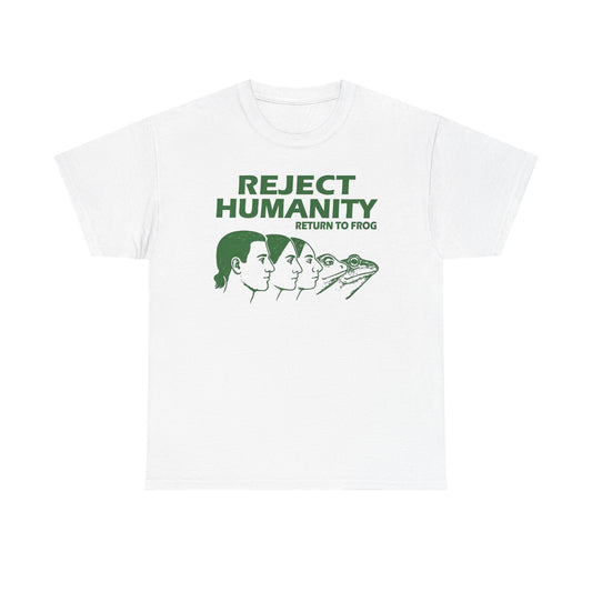 Reject Humanity Funny Frog Graphic T Shirt Men's Heavy Cotton Tee