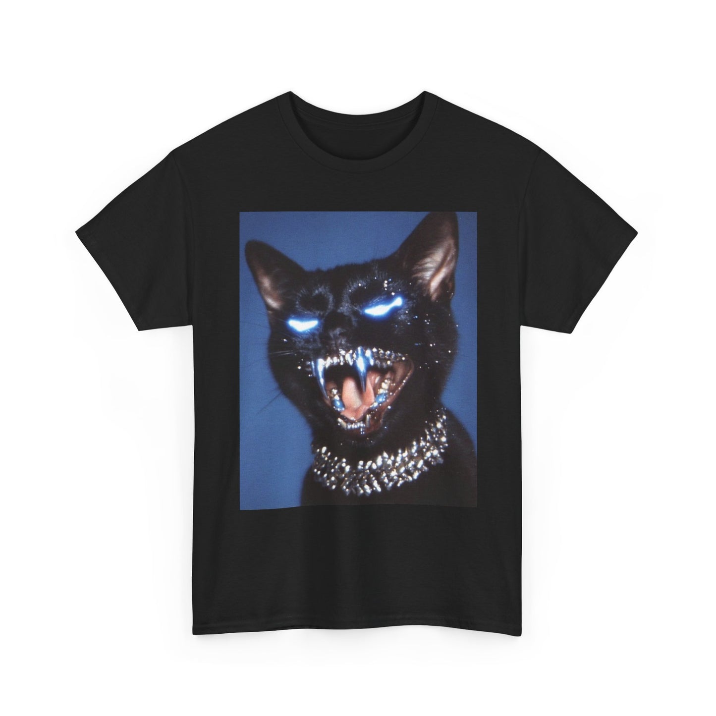 Iced Out Kitty Funny Graphic T Shirt Unisex Heavy Cotton Tee