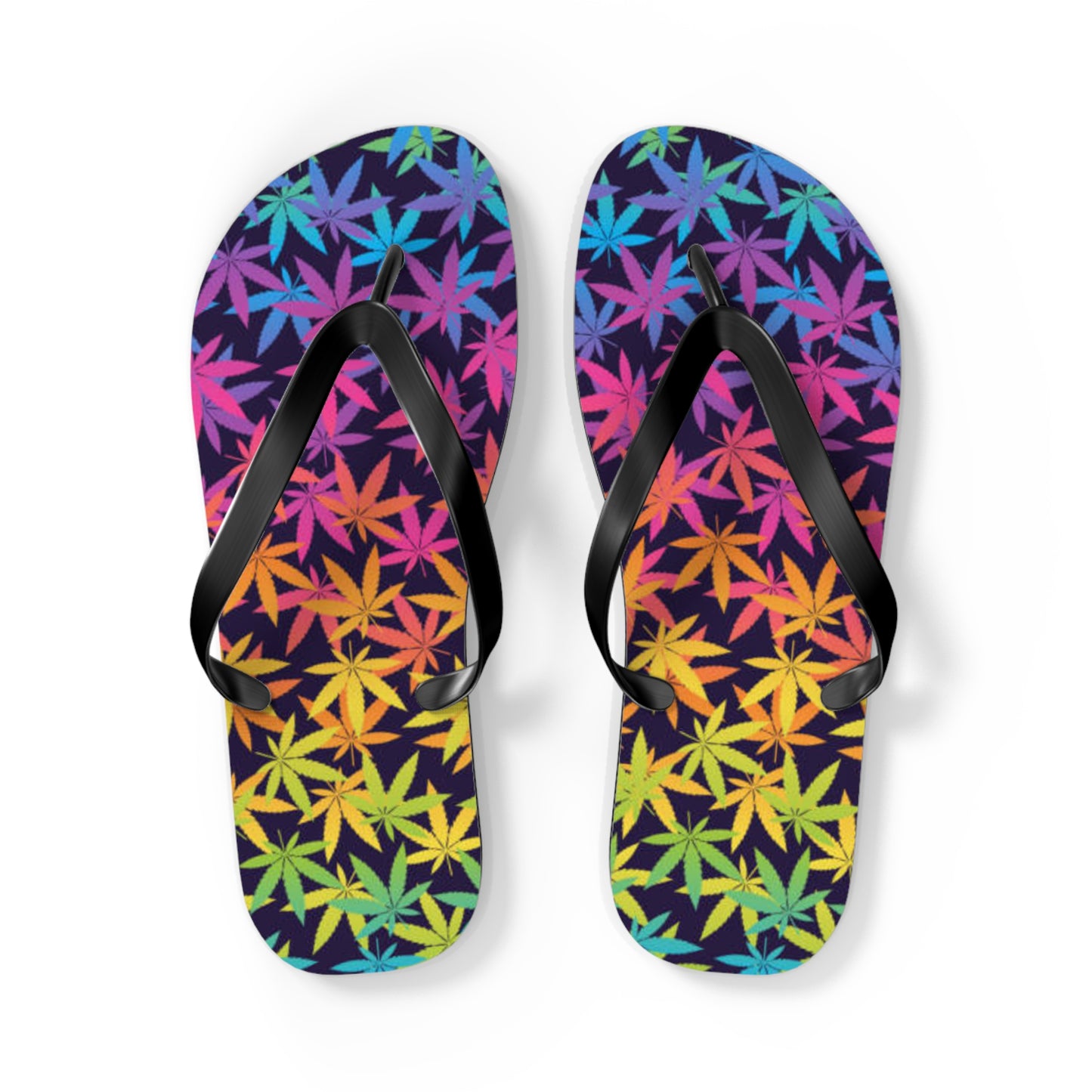 WAVES And SUN Co Sandals Marijuana - Flip Flops -Slides Summer Beach BRAND NEW