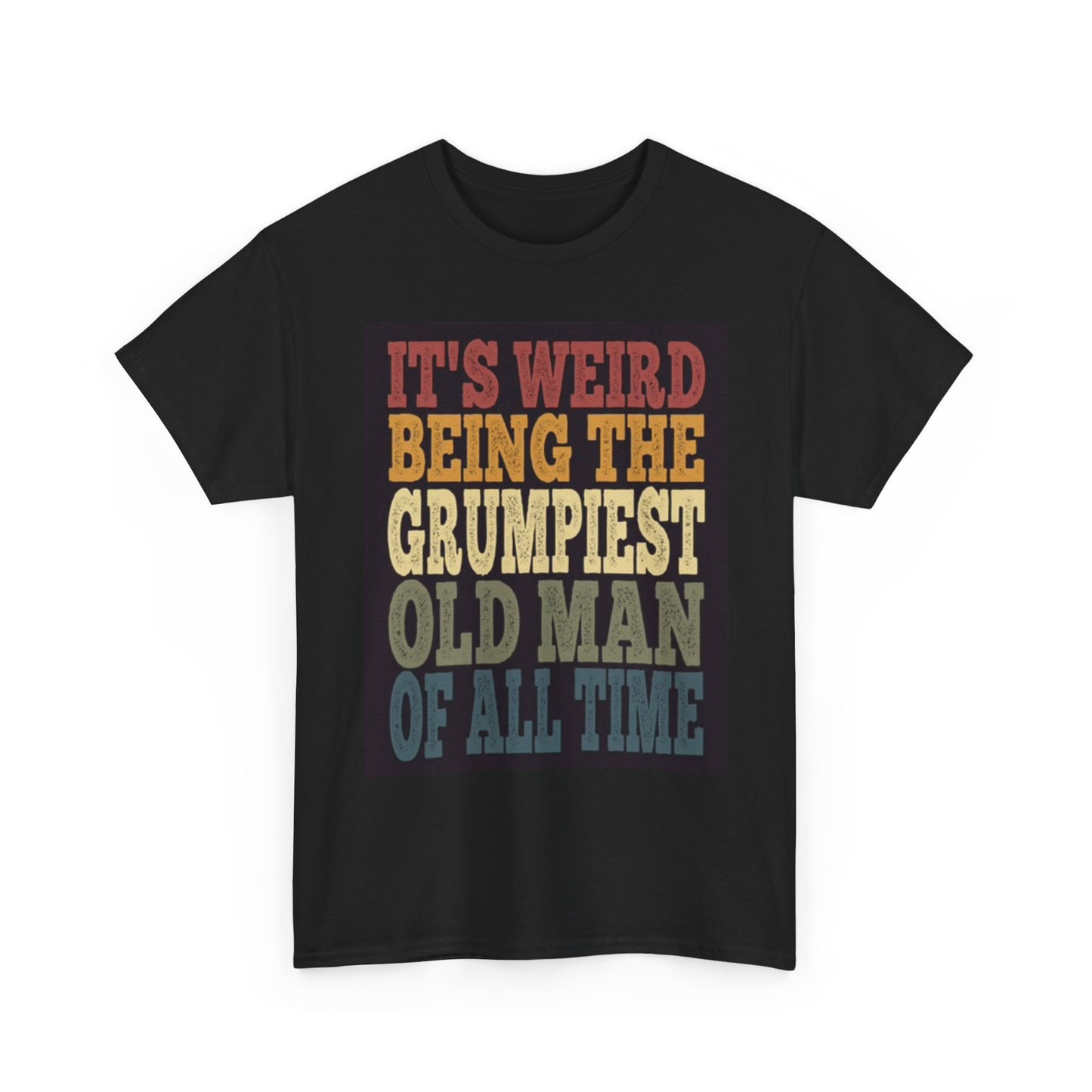 Grumpiest Old Man T Shirt Funny Retro Graphic Jokes Unisex Heavy Cotton Tee