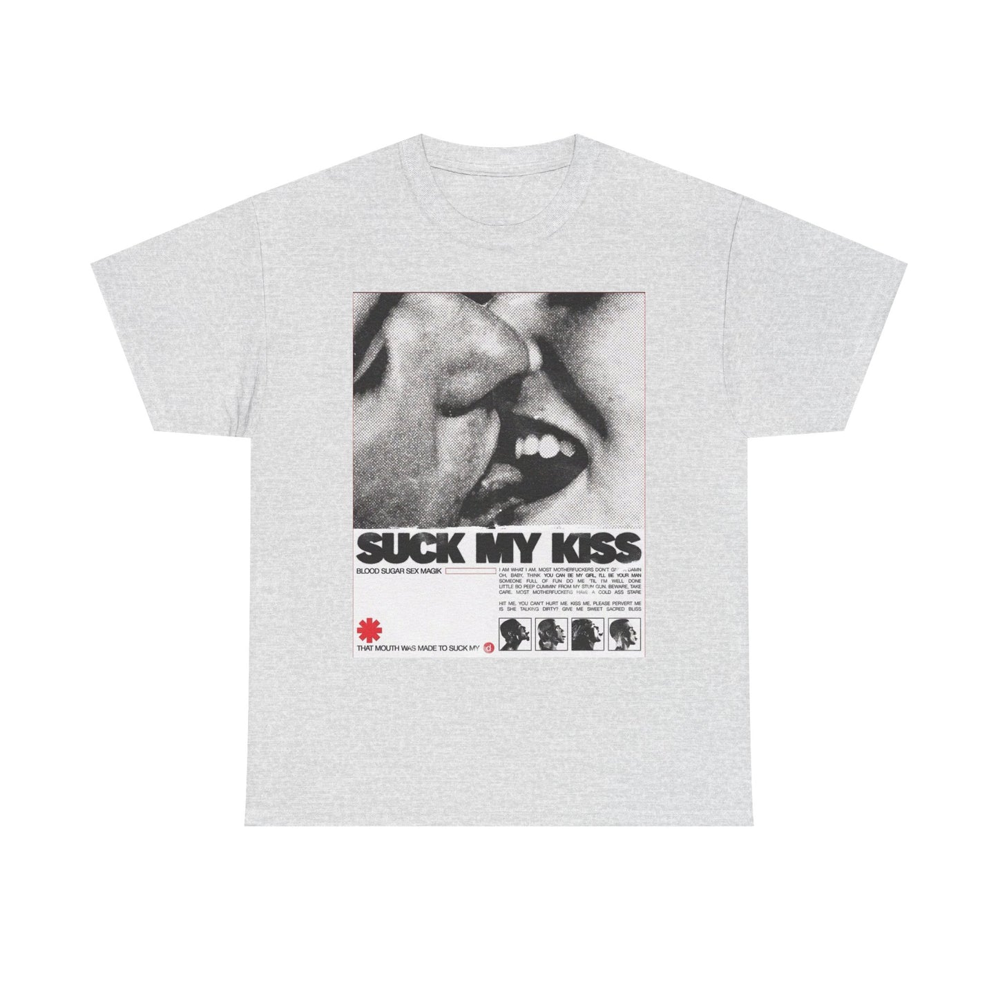 Suck My Kiss Vintage Album Art Graphic T Shirt Unisex Heavy Cotton Tee
