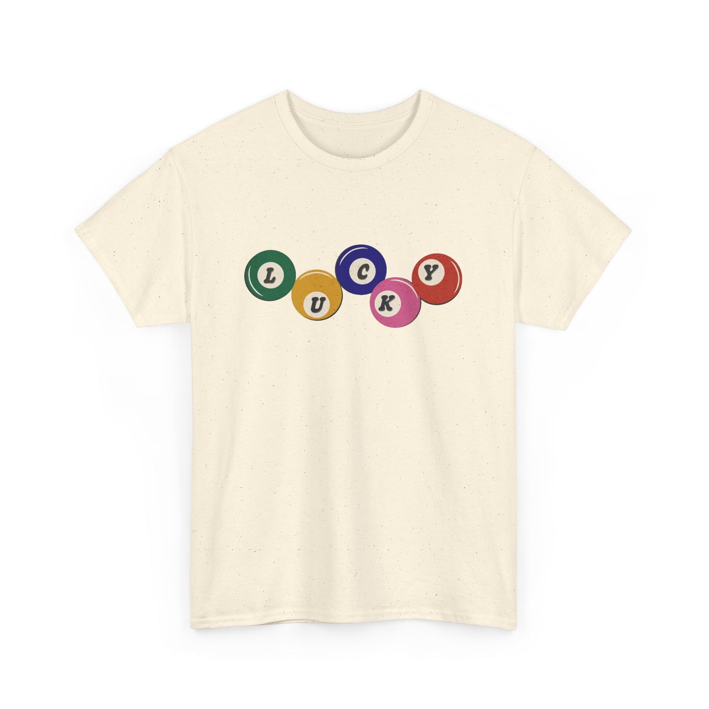 Lucky Pool Balls Retro Graphic T Shirt Men's Heavy Cotton Tee