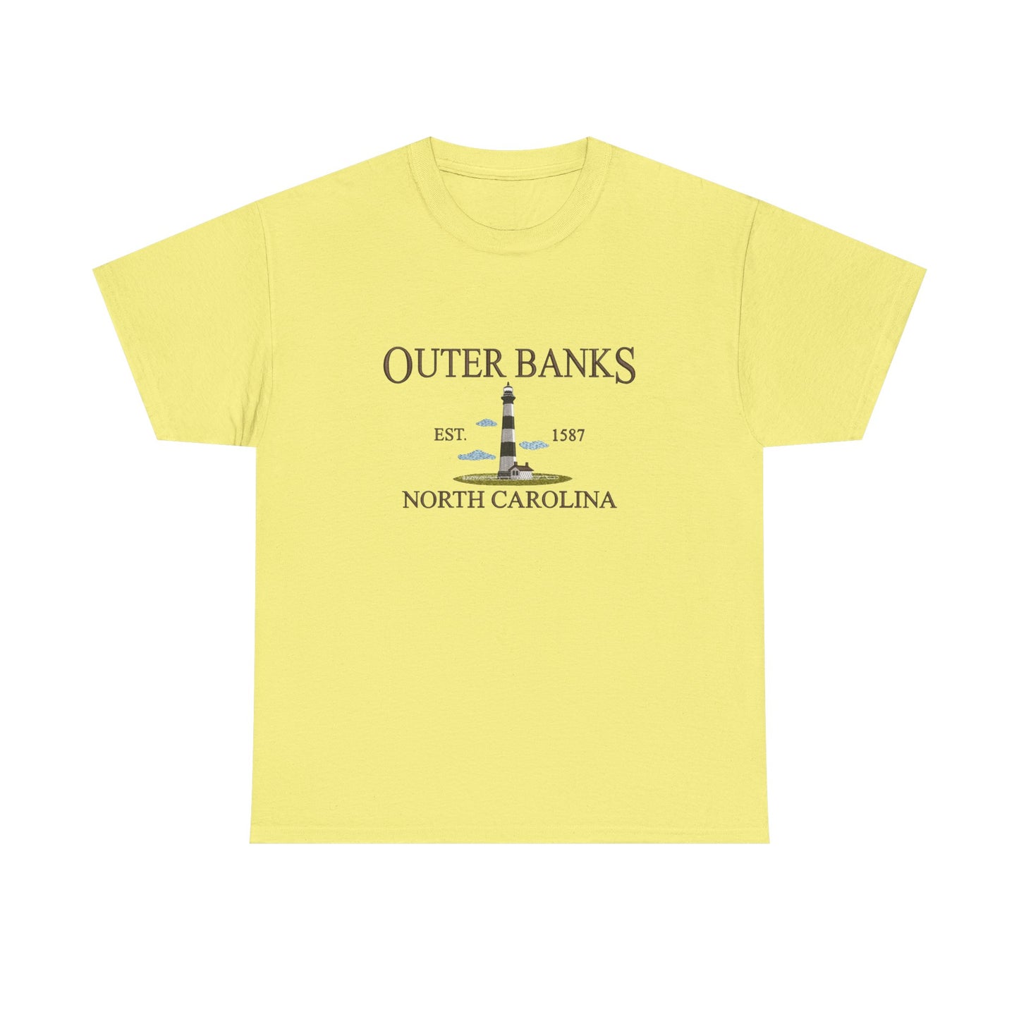 Outer Banks North Carolina Graphic T Shirt NEW Unisex Heavy Cotton Tee