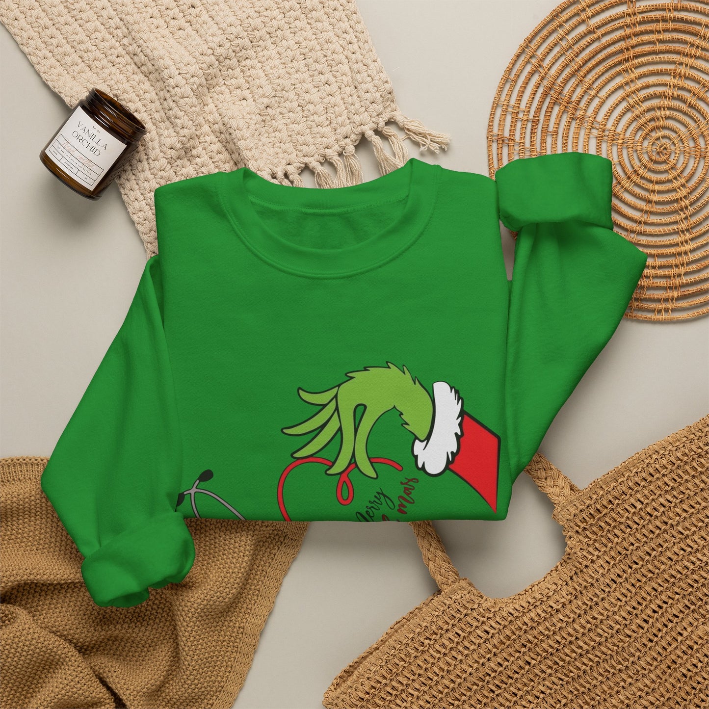 The Grinch Graphic Nurse Doctor Sweater NEW Heavy Blend™ Crewneck Sweatshirt