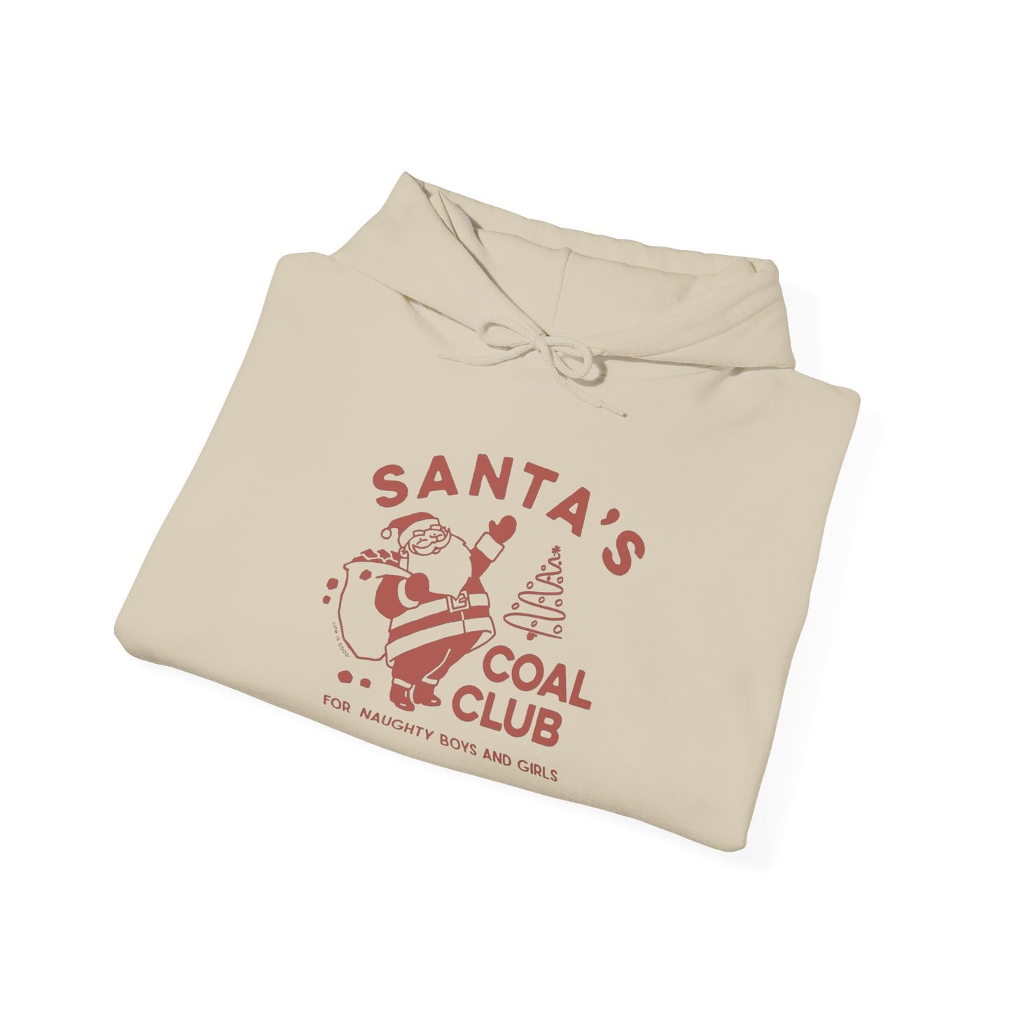 Santa's Coal Club Funny Graphic Hoodie Unisex Heavy Blend™ Hooded Sweatshirt