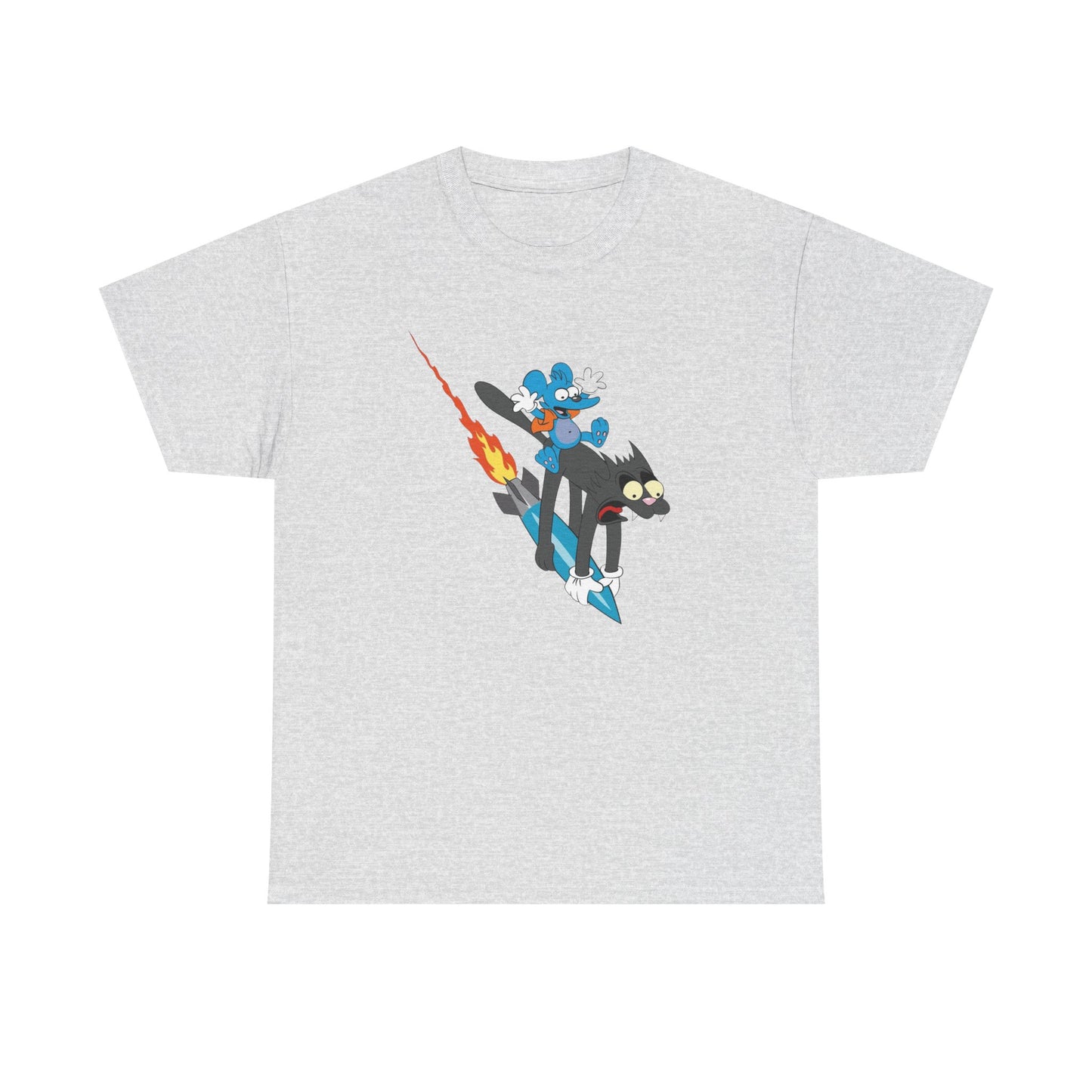 Itchy And Scratchy Funny Graphic T-Shirt Comfy Cotton Tee Brand NEW