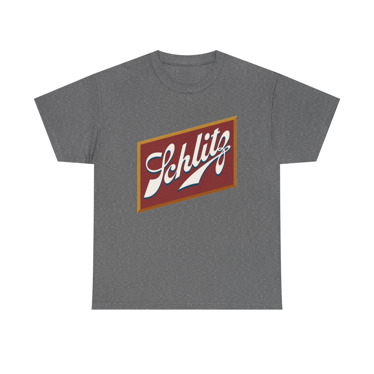Schlitz Graphic T Shirt Vintage Beer Logo New England Unisex Heavy Cotton Tee