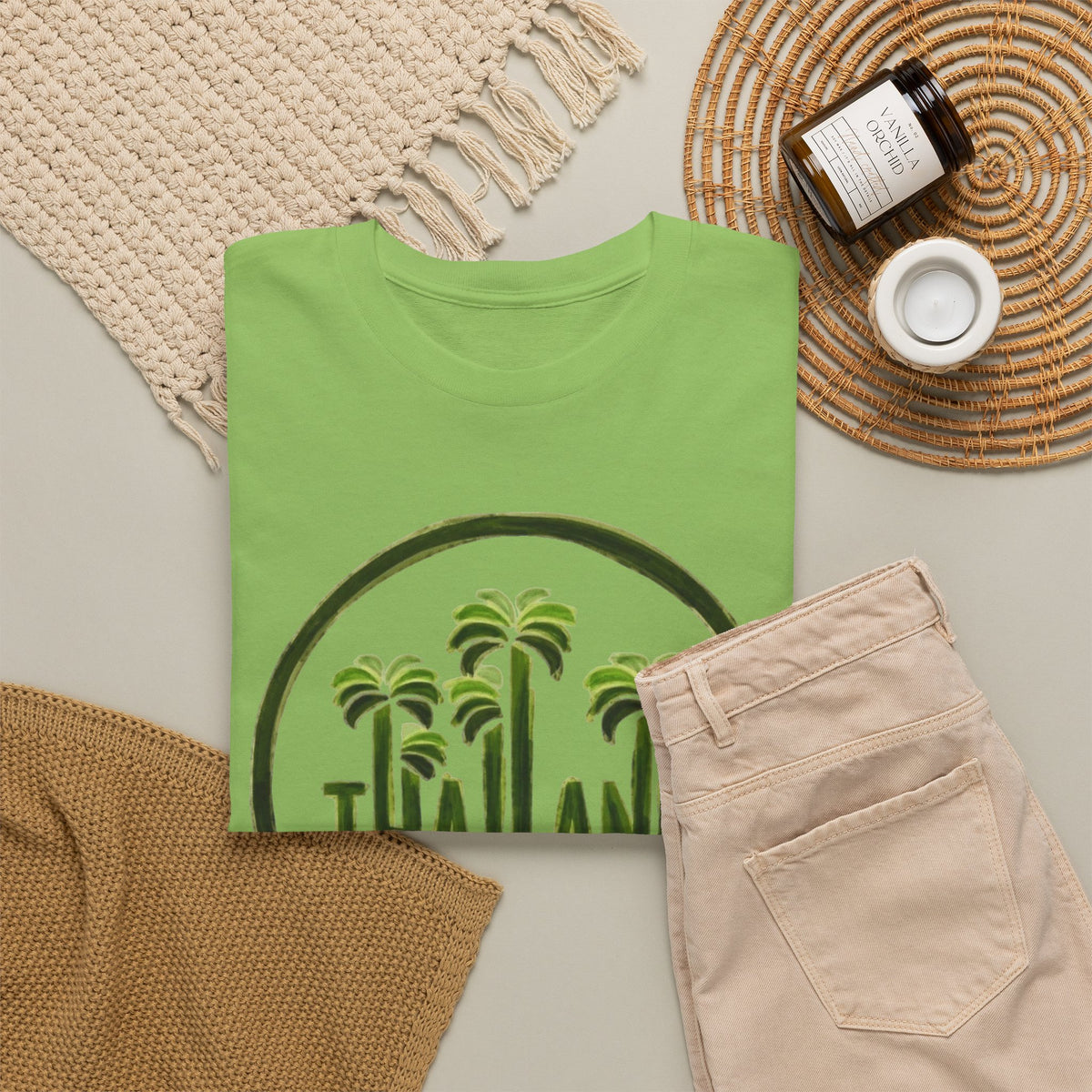 Thailand Palm Tree Wave T-Shirt Men's Graphic Tee