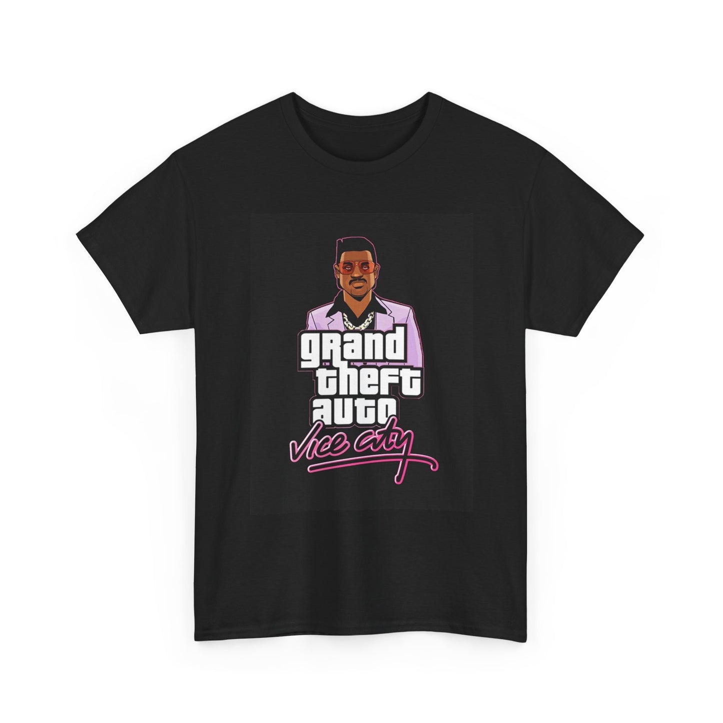 Grand Theft Auto Tshirt Vice City Retro Gaming Graphic Unisex Heavy Cotton Tee