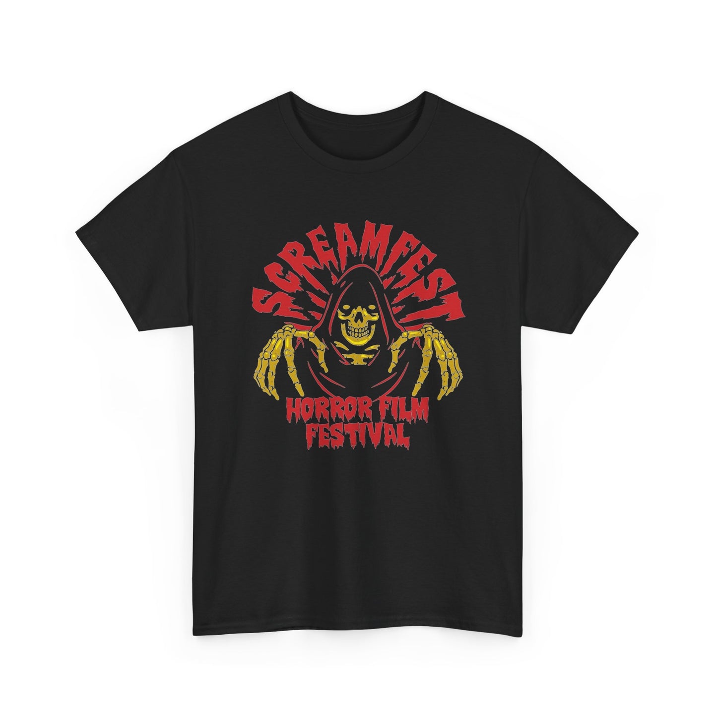 Scream fest Horror Film Festival Graphic T Shirt Unisex Heavy Cotton Tee NEW