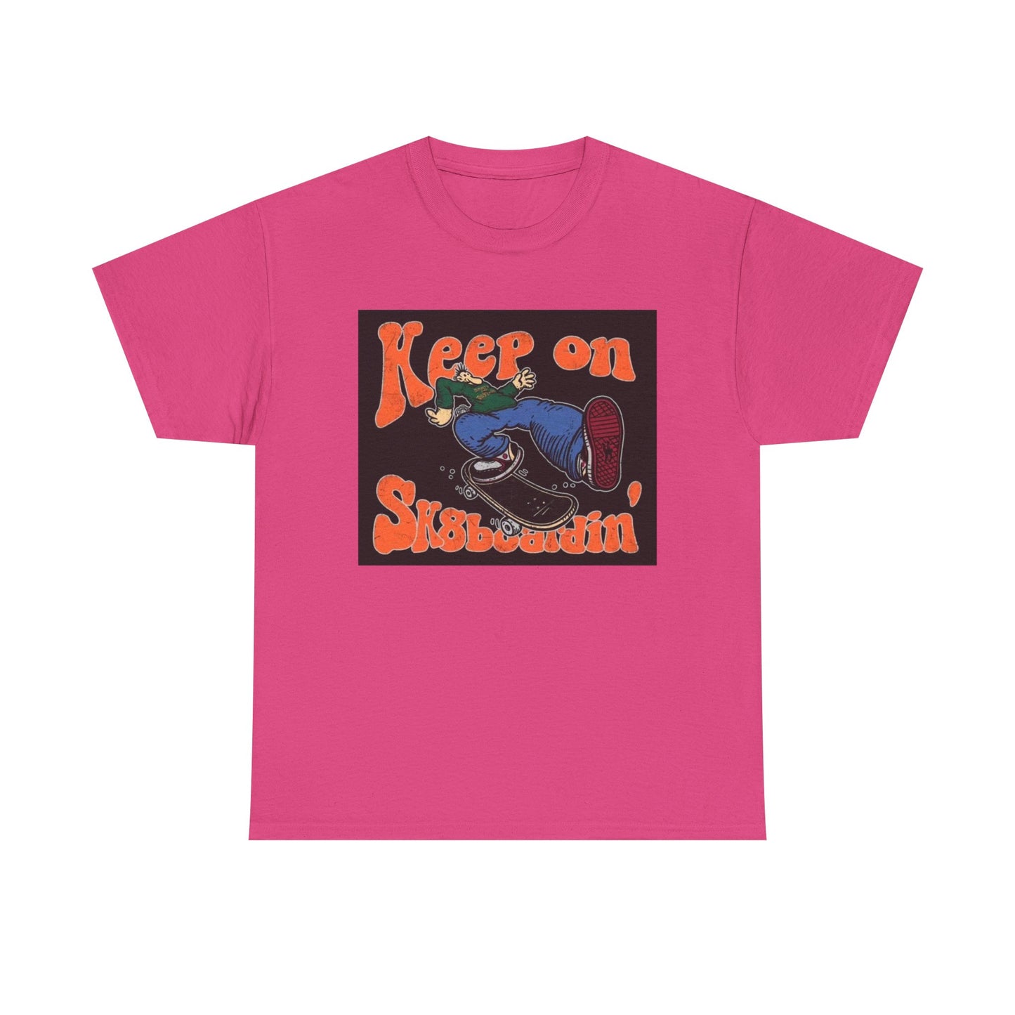 Keep On SkateBoarding Tshirt Skate or Die Vintage Graphic Retro Unisex Heavy tee