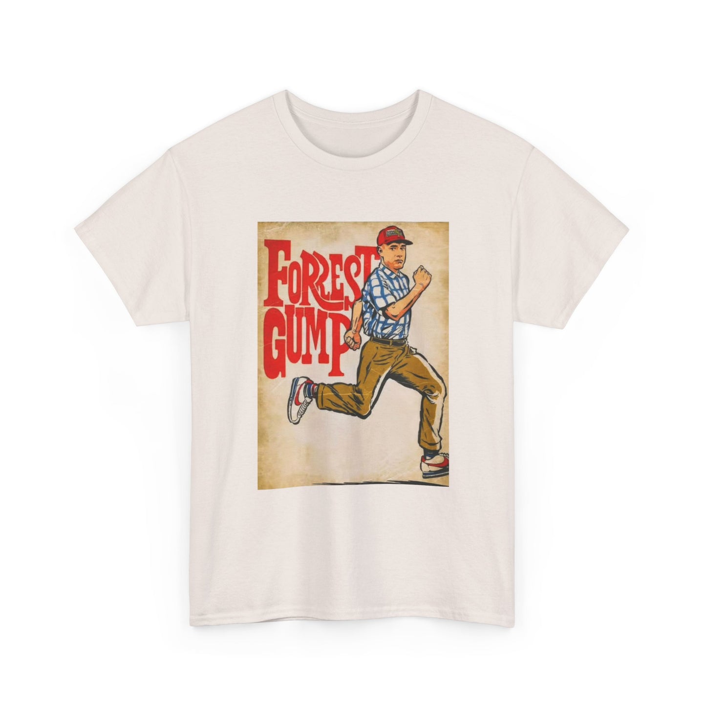 Forrest Gump Tshirt Vintage Retro Movie Poster Unisex Heavy Cotton Tee