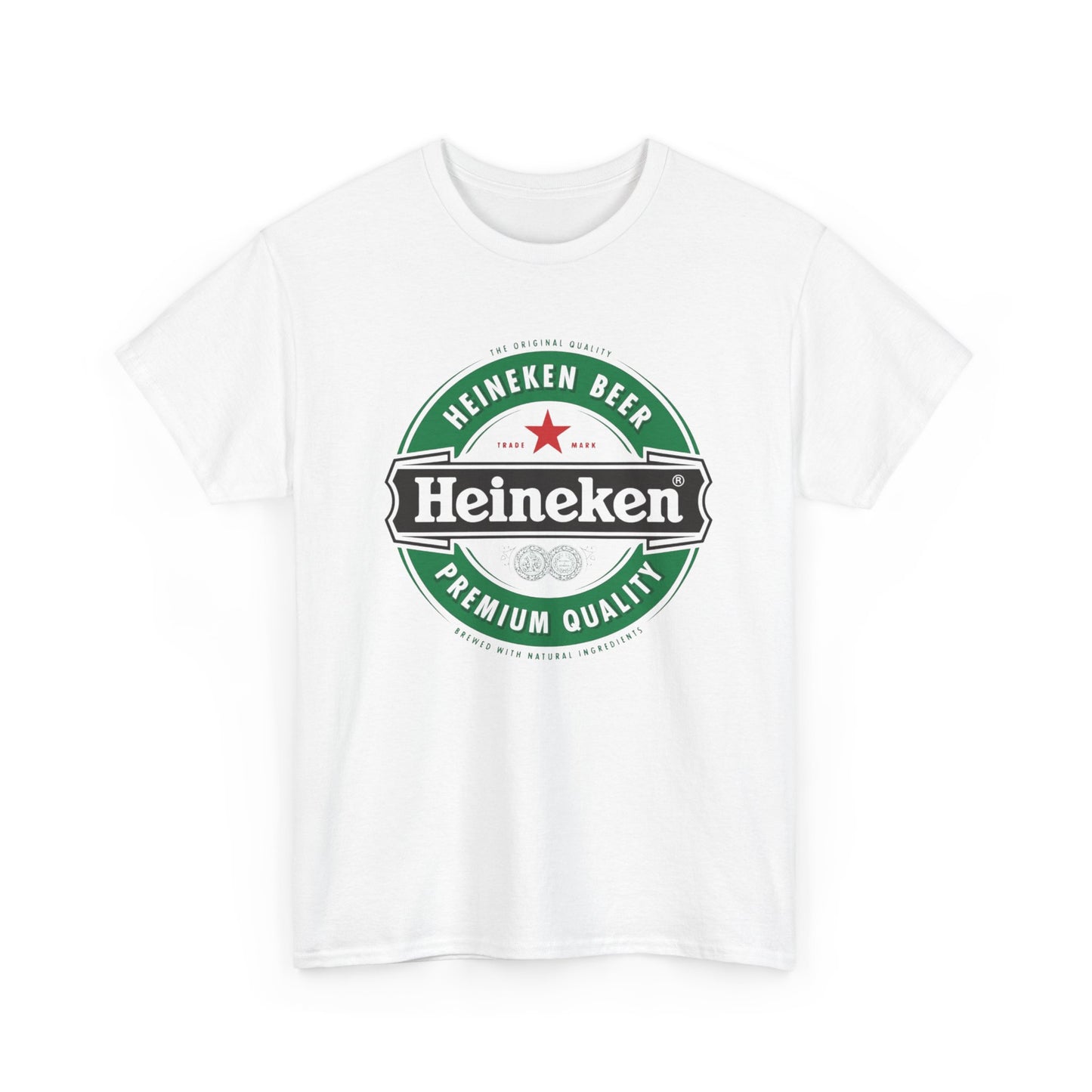 Heineken Graphic T Shirt Vintage Beer logo Retro Gift Unisex Heavy Cotton Tee