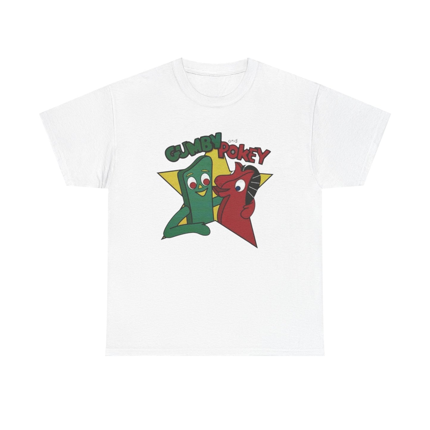 Gumby And Pokey Vintage Cartoon Graphic T Shirt S-5XL NEW Unisex Heavy Cotton