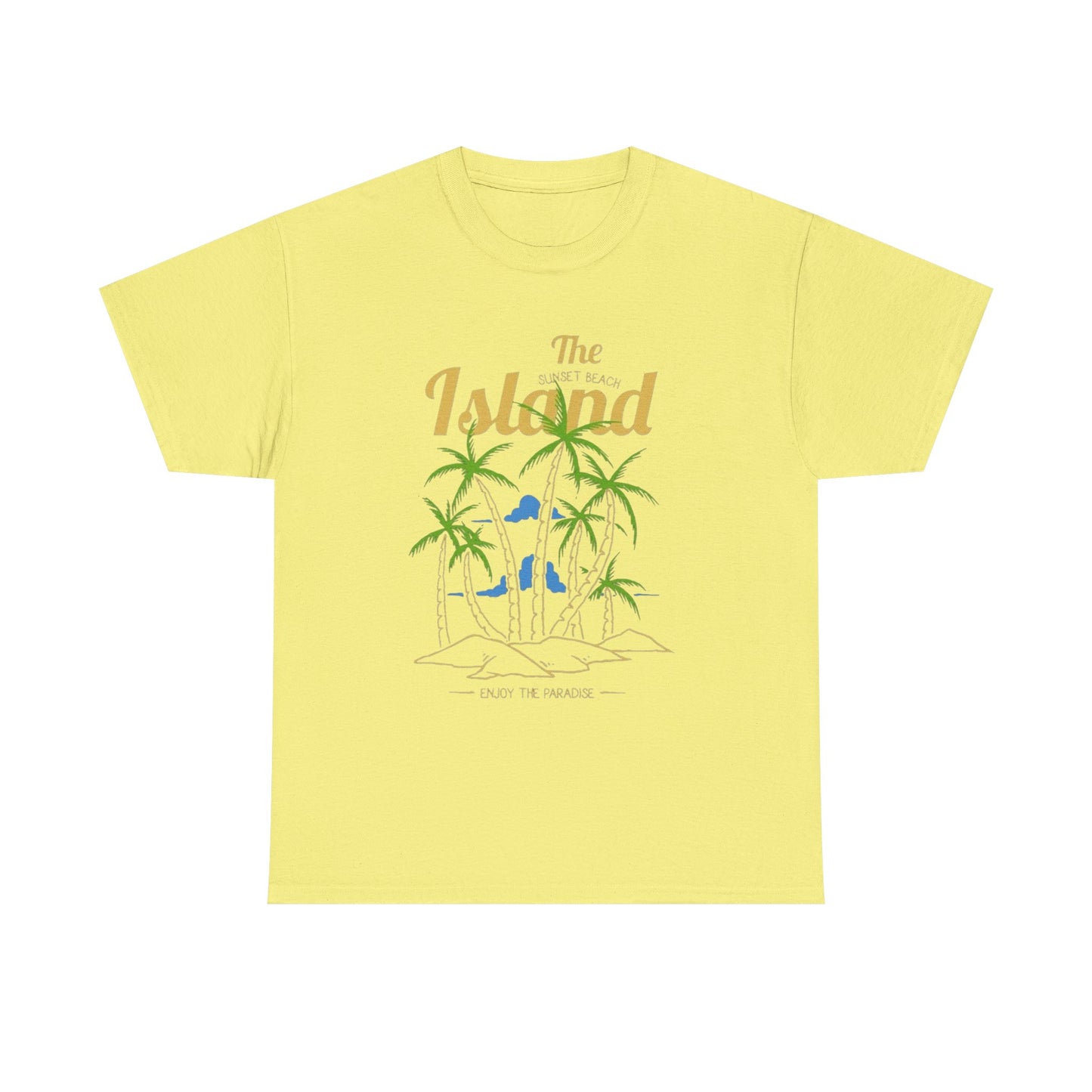 Sunset Beach Graphic T Shirt NEW Unisex Heavy Cotton Tee