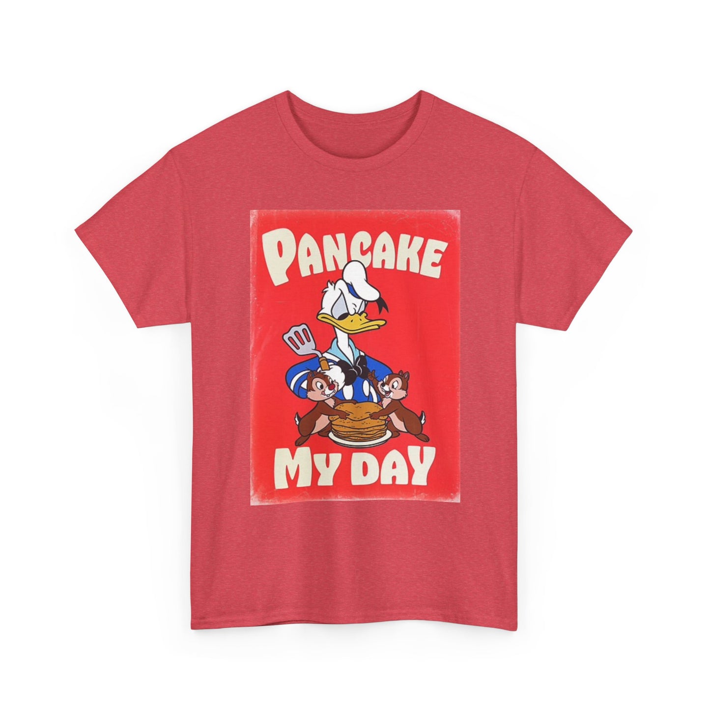 Pancake My Day Graphic T Shirt Vintage Duck Unisex Heavy Cotton Tee