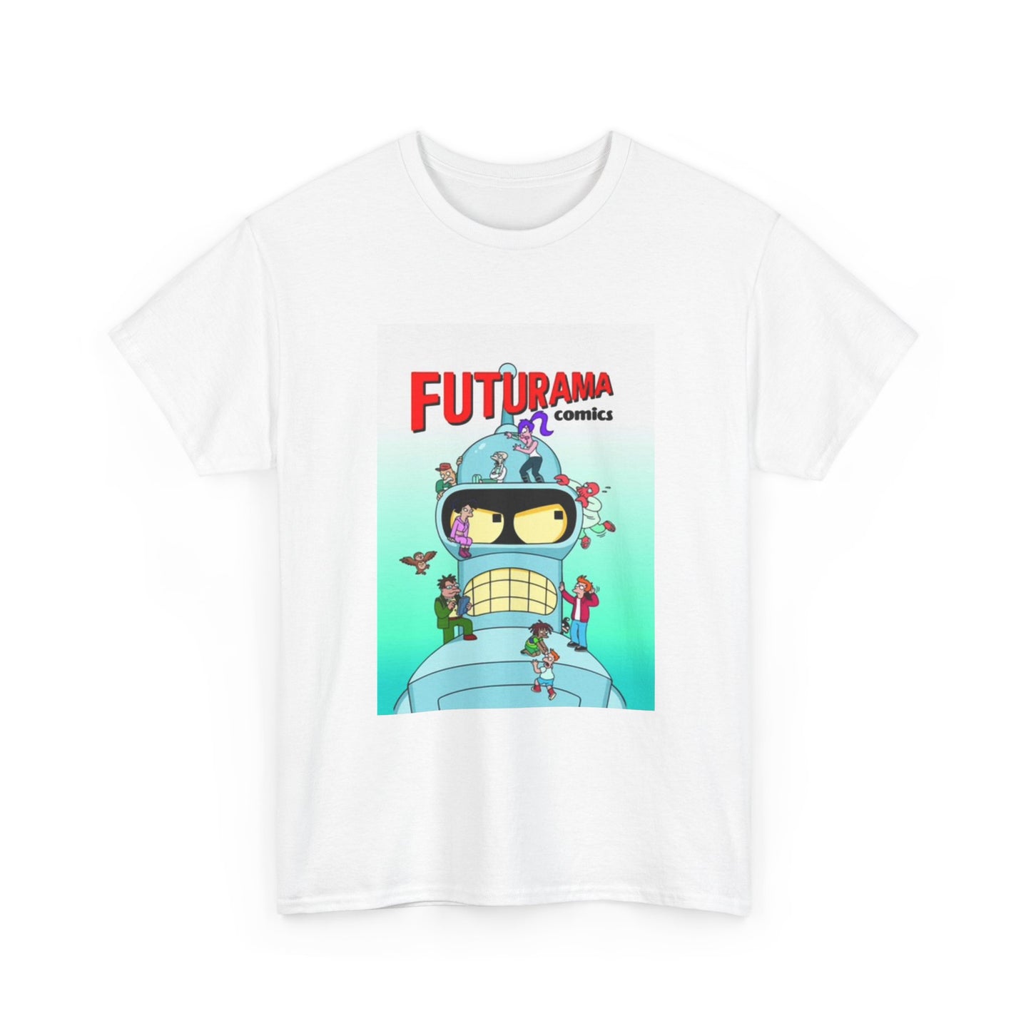 Futurama Shirt Bender Tv Series Graphic Funny Cartoon Unisex Heavy Cotton Tee