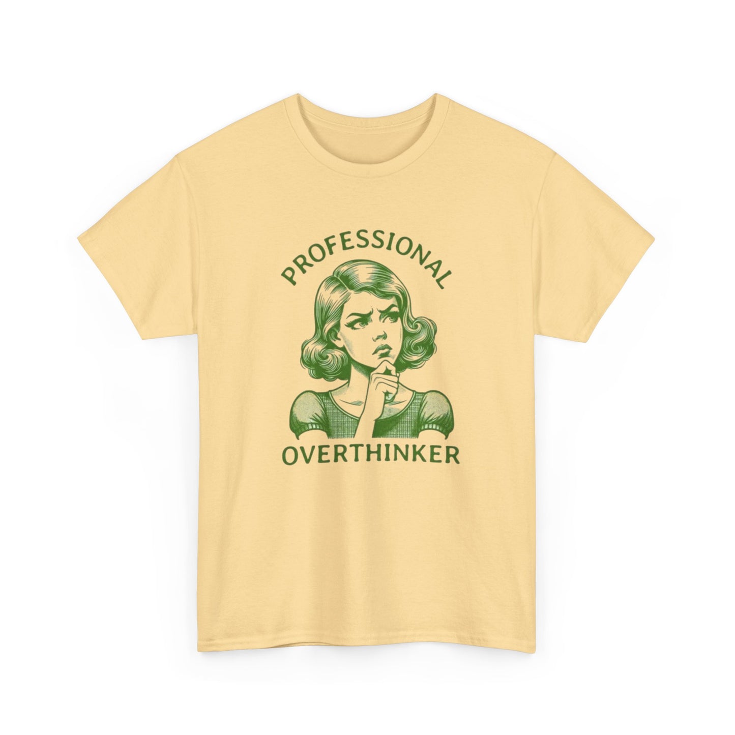 Professional Overthinker Funny T Shirt Unisex Heavy Cotton Tee