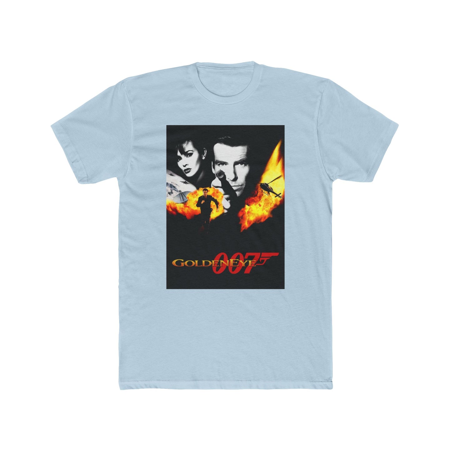 Golden eye bond 90s gamer retro gaming sailor jerrry vintage Men's Cotton Crew