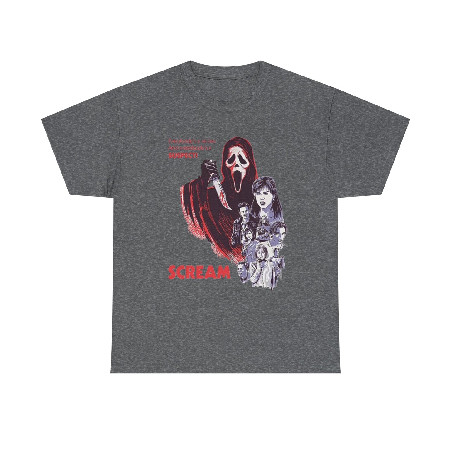 Scream Graphic T Shirt Retro Movie Horror Film Vintage Unisex Heavy Cotton Tee