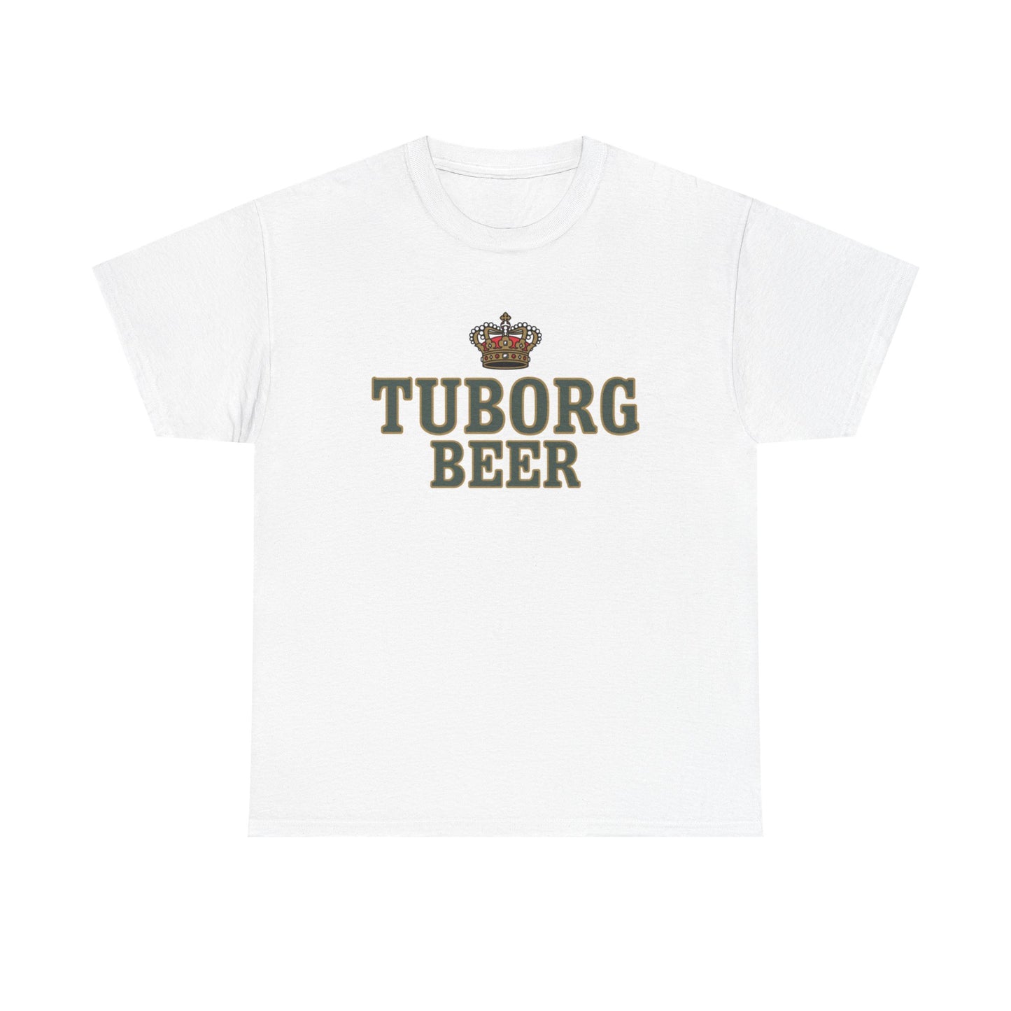 Tuborg Beer Graphic T Shirt Vintage Logo Unisex Heavy Cotton Tee