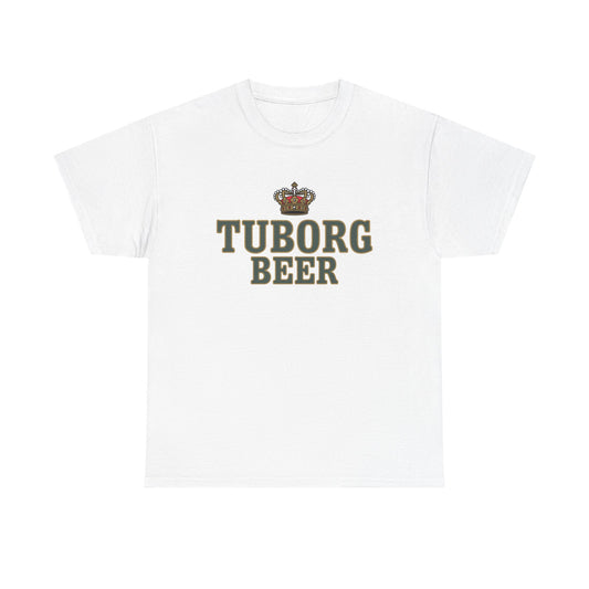 Tuborg Beer Graphic T Shirt Vintage Logo Unisex Heavy Cotton Tee