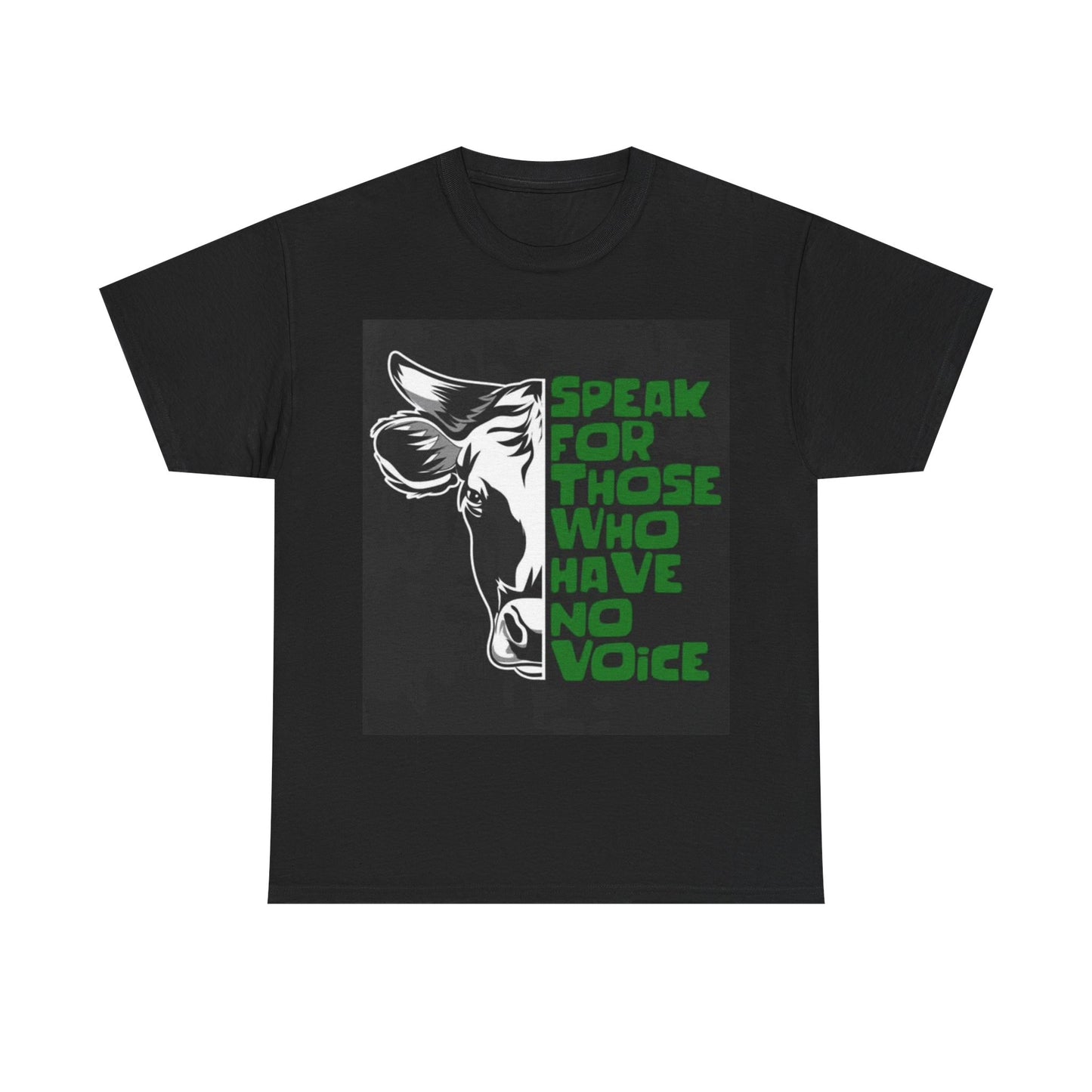 Speak For Those Who Have no Voice Tshirt Vegan Peta Graphic Unisex Heavy Cotton
