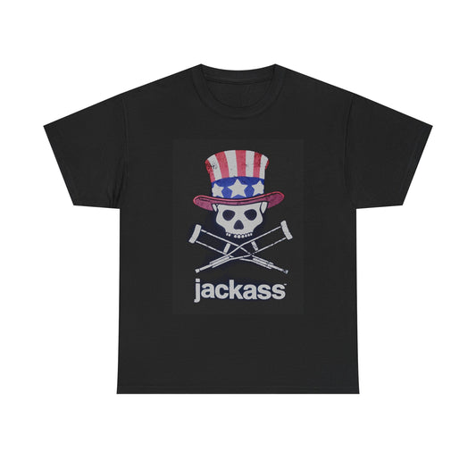 Jackass Graphic T Shirt Retro Tv Series Comedy Unisex Heavy Cotton Tee