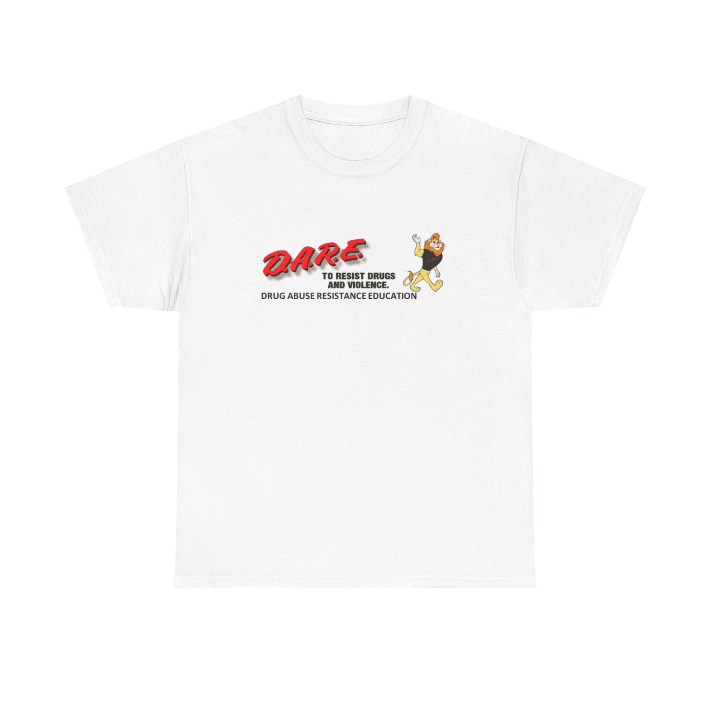 Dare To Resist Tshirt Tiger Retro 90s poster Unisex Heavy Cotton Tee