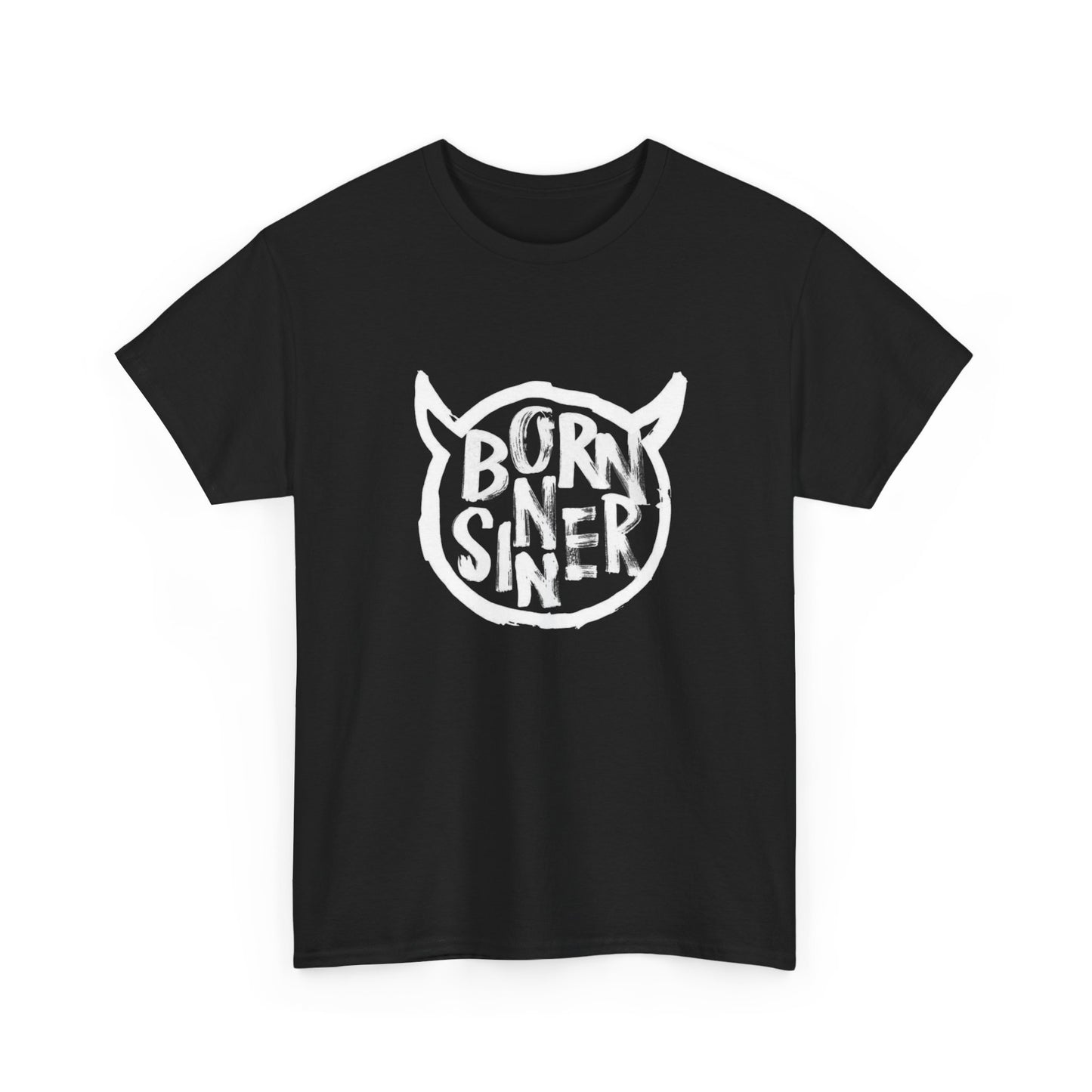 Born Sinner T-Shirt Unisex Heavy Cotton Tee Gift New