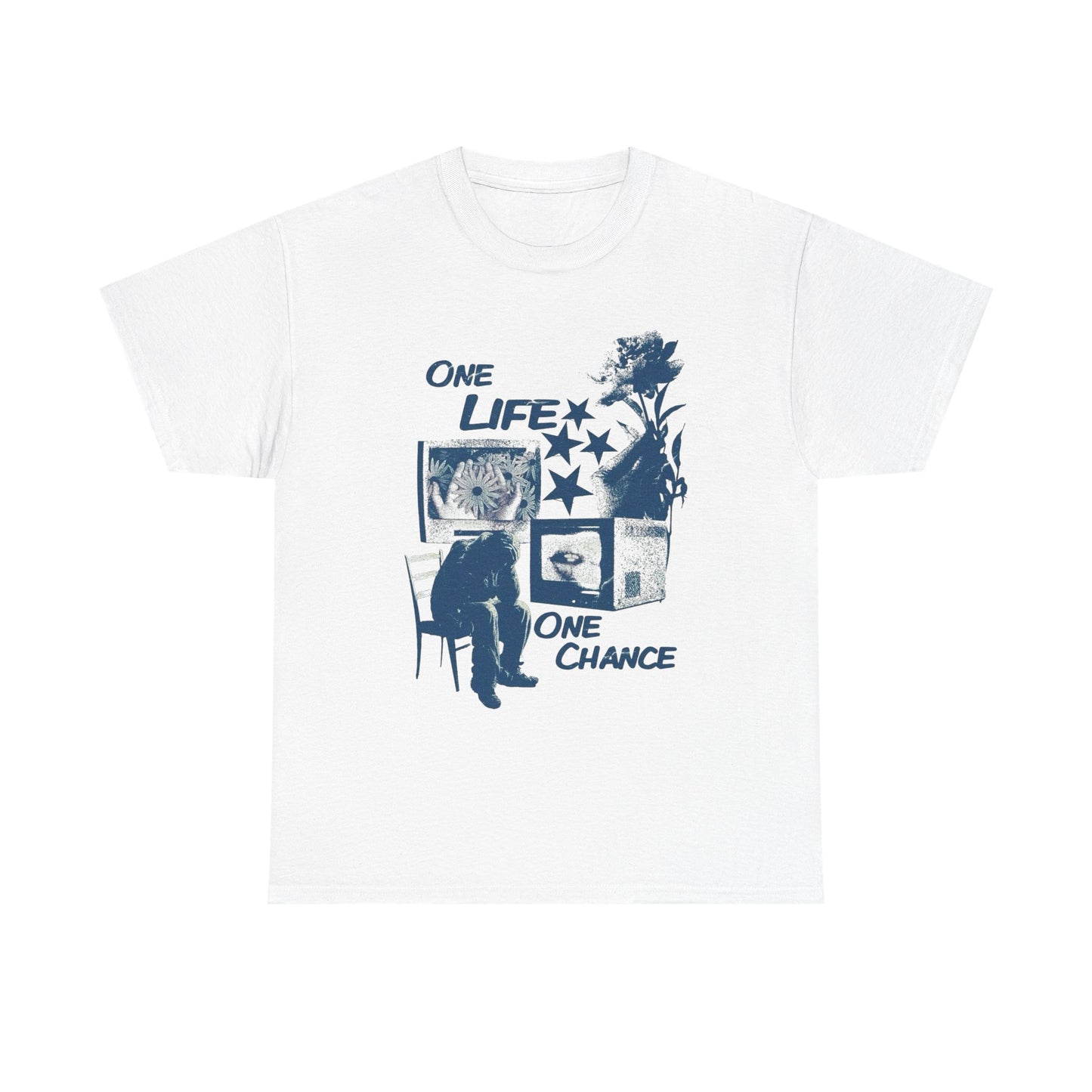 One Life One Chance Graphic T Shirt Unisex Heavy Cotton Tee
