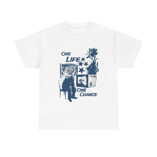One Life One Chance Graphic T Shirt Unisex Heavy Cotton Tee