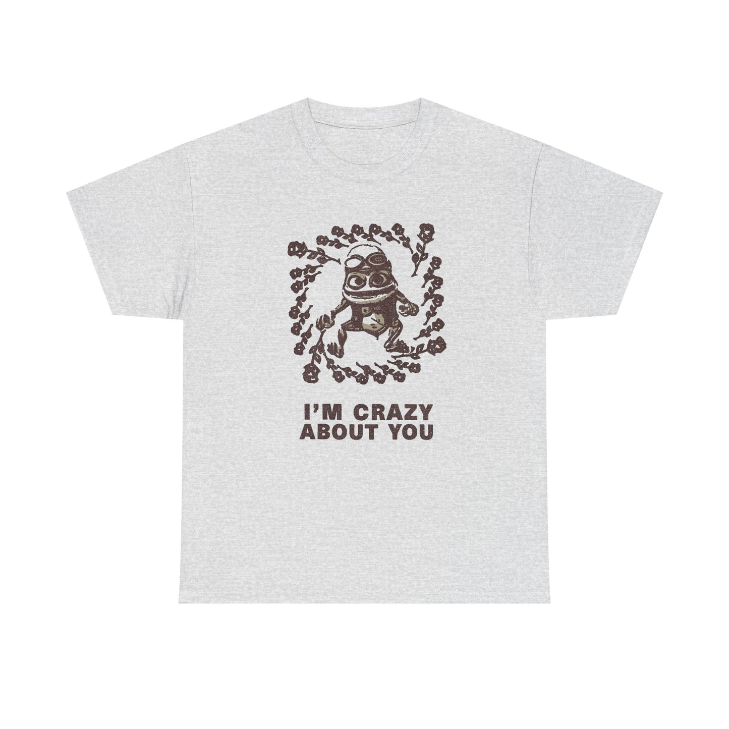 Crazy About You Frog Graphic T Shirt NEW ADULT Unisex Heavy Cotton Tee