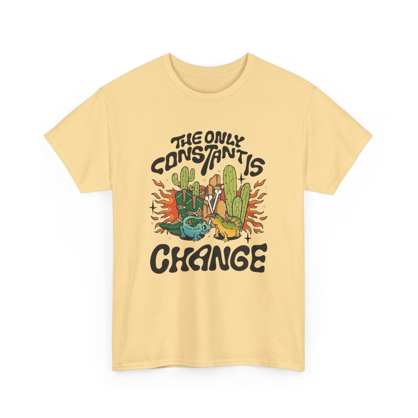 The Only Constants Change Graphic T Shirt Unisex Heavy Cotton Tee
