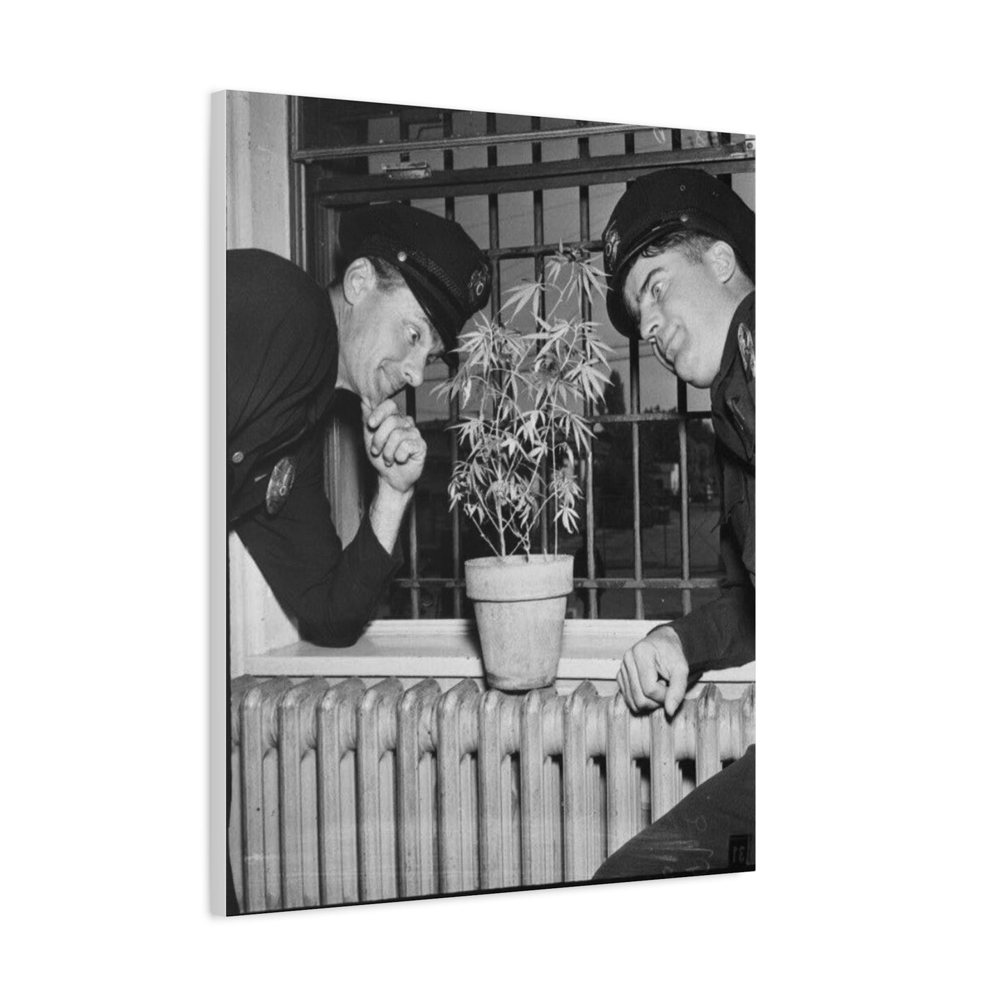 Reefer Madness Vintage Photo Weed Police Funny Matte Canvas, Stretched, 1.25"