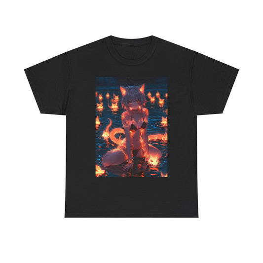Waifu Anime T-shirt Girl Graphic Cartoon Retro Gaming Unisex Heavy Tee Gamer 5