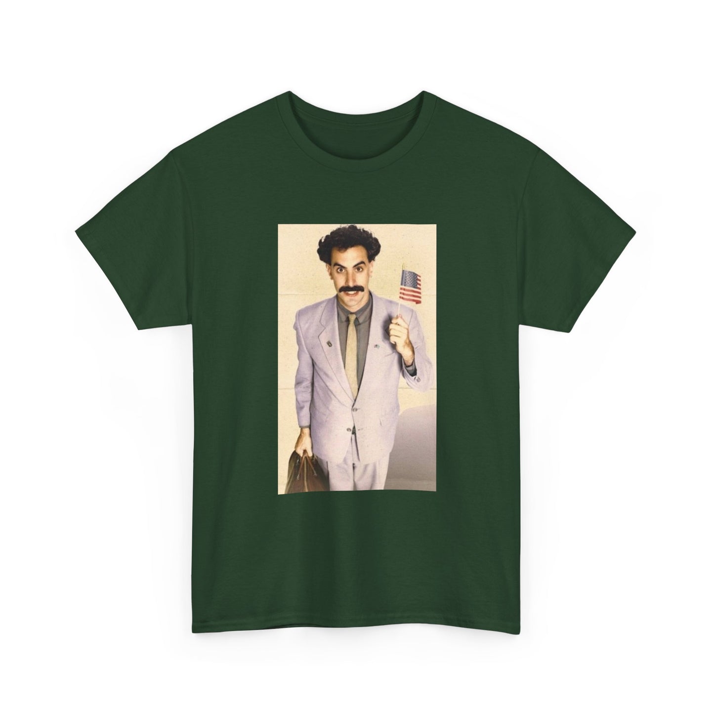 Borat Comes to America Tshirt Funny Comedy Movie Unisex Heavy Cotton Tee
