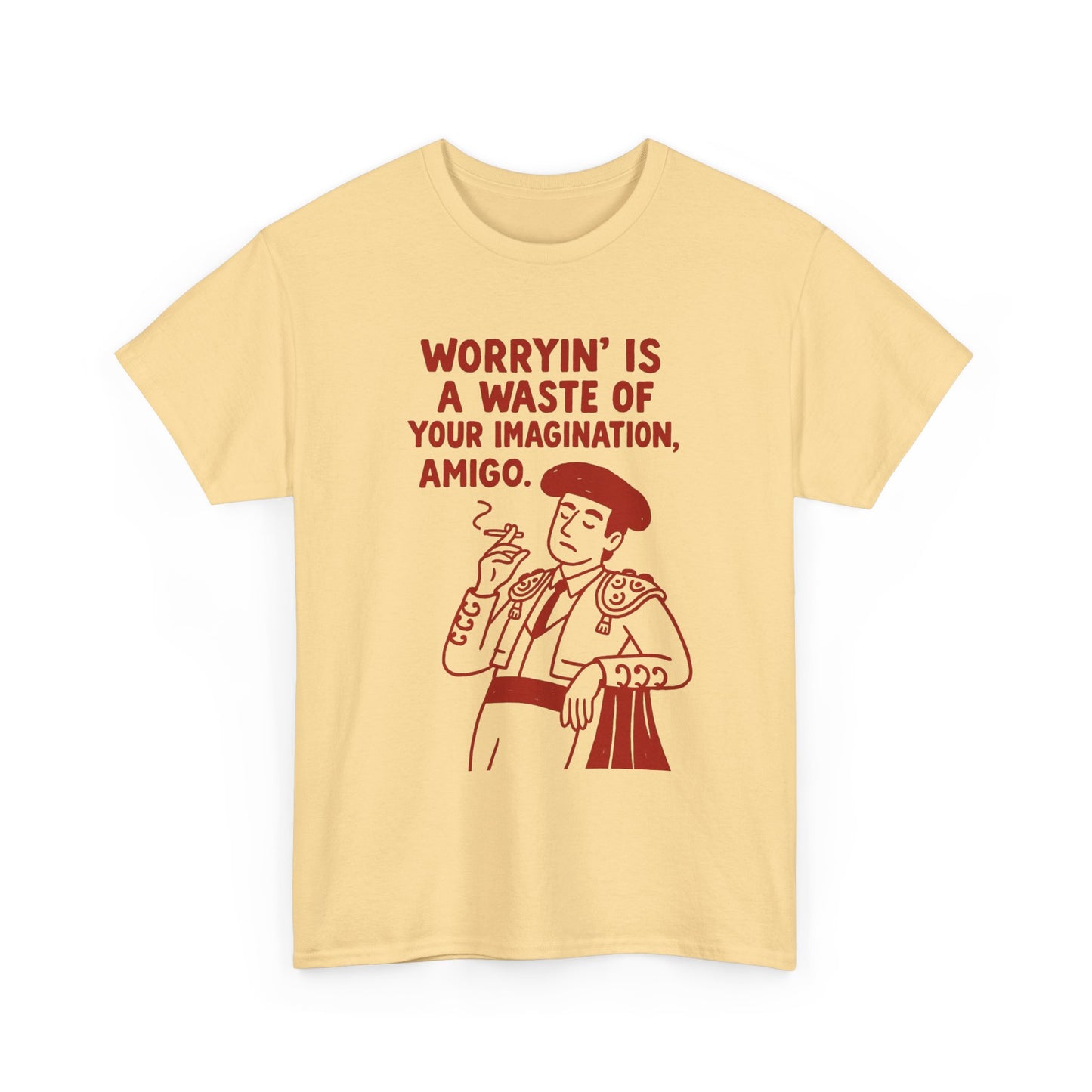 Worrying Is A Waste Of Your Imagination Graphic T Shirt NEW ADULT TEE VINTAGE