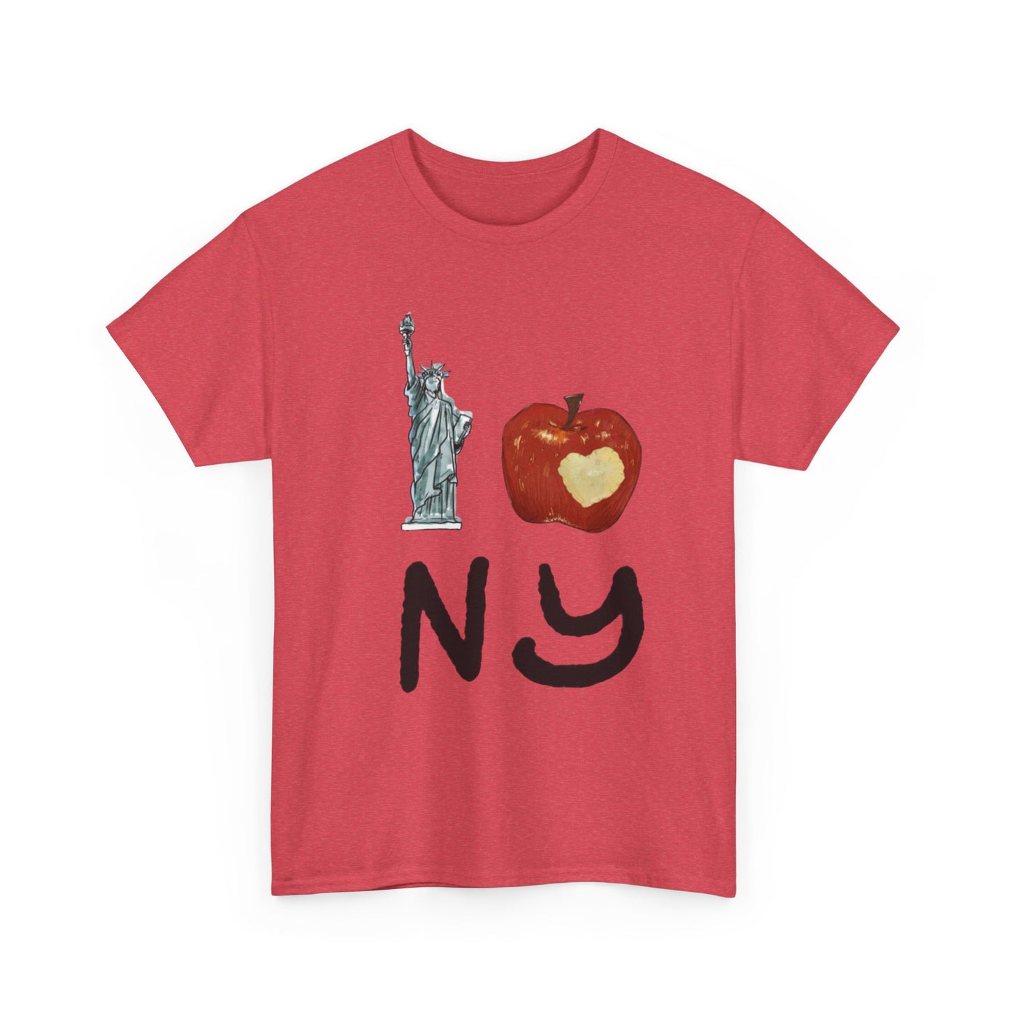 Big Apple I Love New York Classic Graphic T Shirt Unisex NEW Heavy Cotton Tee