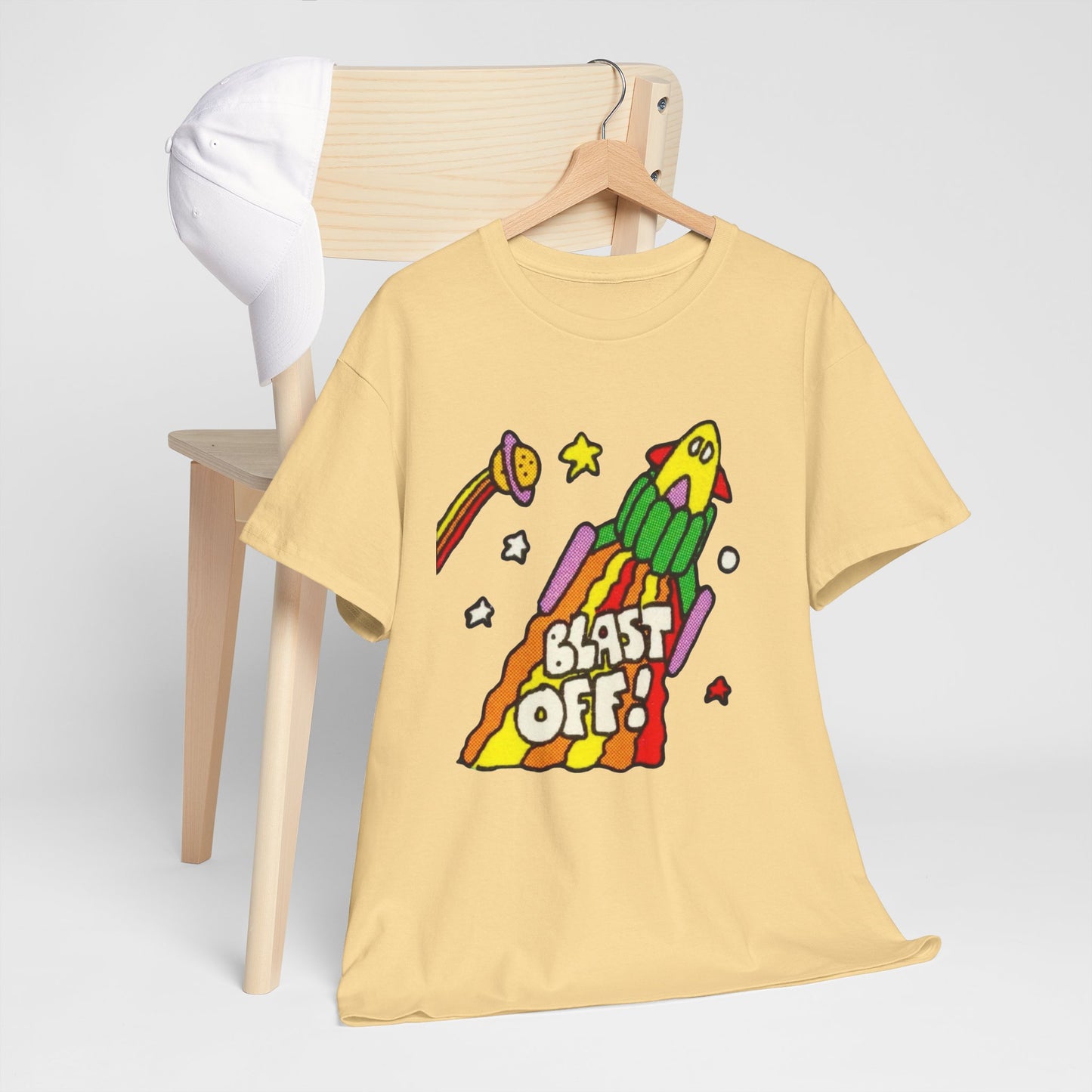 Its Time To Blast Off Vintage 90's Graphic T Shirt Unisex Heavy Cotton Tee