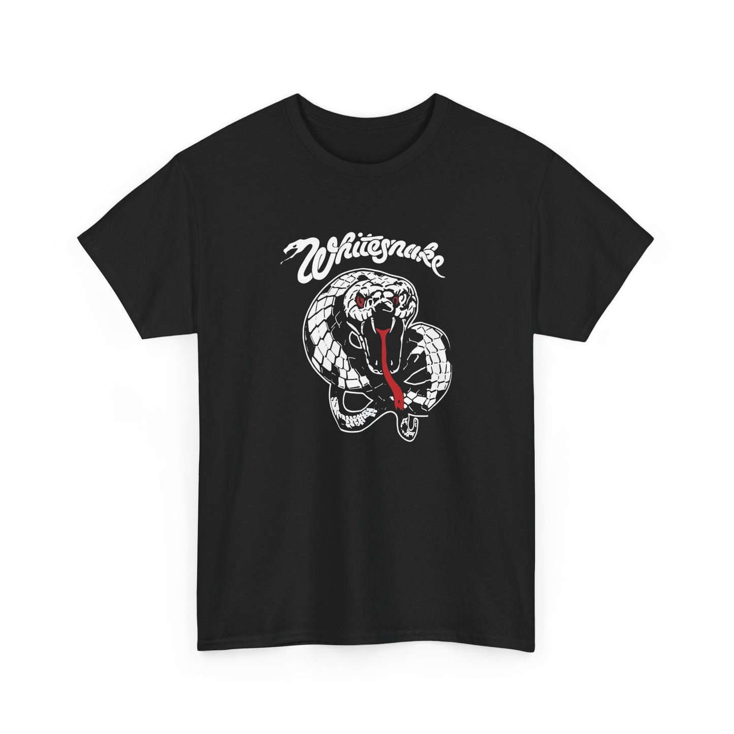 White Snake Venomous Graphic T Shirt NEW Heavy Cotton Tee
