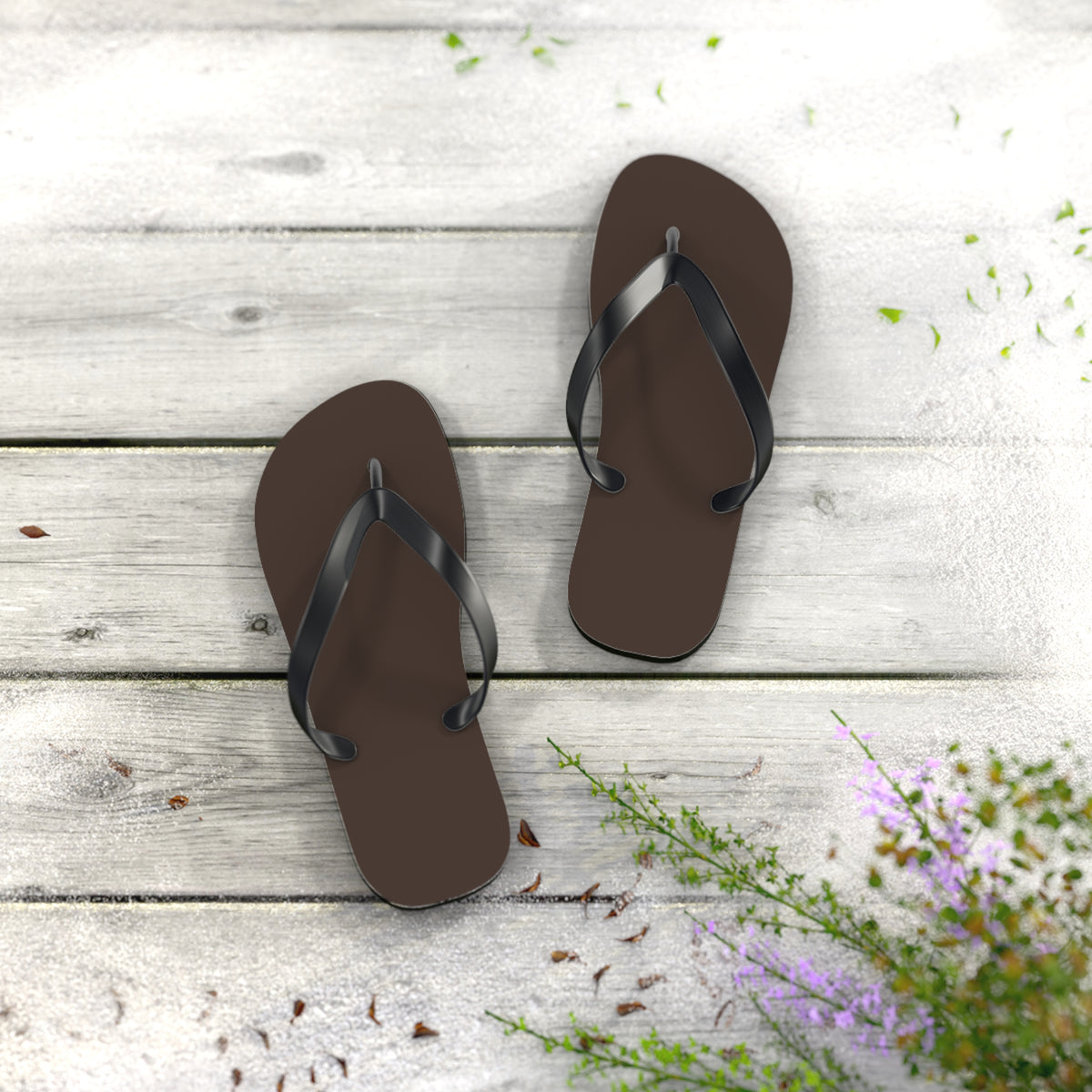 Dark Brown neutral Flip Flops, Sandals Slides, Summer Footwear, Brand New