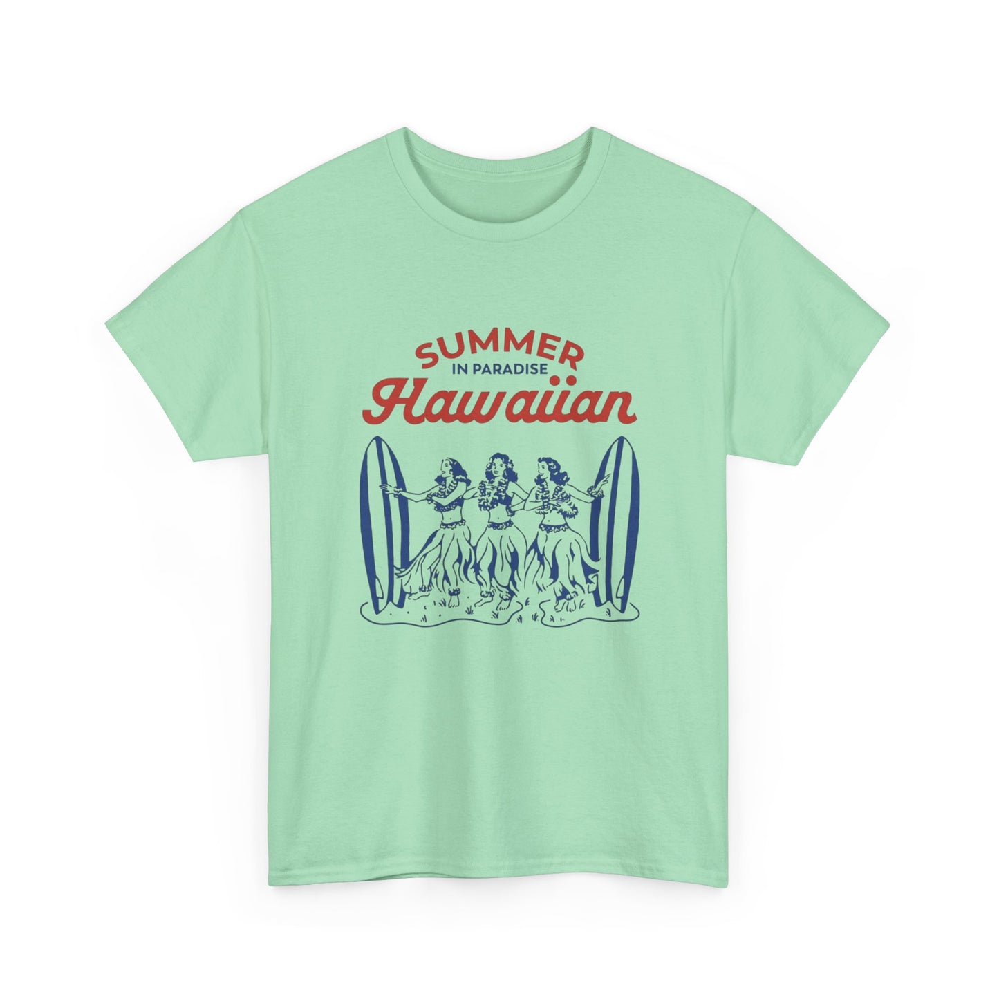Summer In Hawaii Graphic T Shirt ADULT NEW Unisex Heavy Cotton Tee