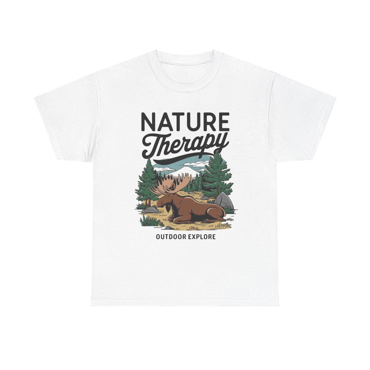Nature Is Therapy Graphic T Shirt Men's Heavy Cotton Tee