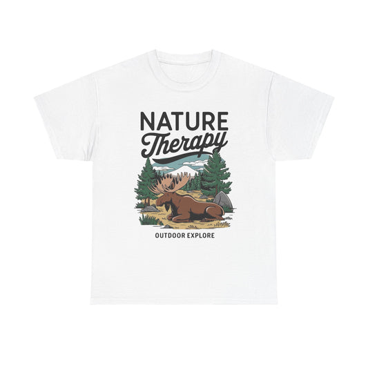 Nature Is Therapy Graphic T Shirt Men's Heavy Cotton Tee