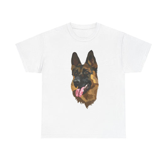 German Shepard Graphic T Shirt Funny Unisex Heavy Cotton Tee
